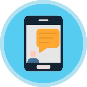 Chat Flat Multi Circle Icon vector