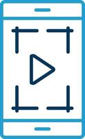 Screenshot Line Blue Two Color Icon vector