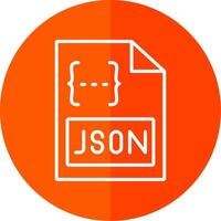 Json Line Yellow White Icon vector