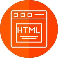 Html Line Yellow White Icon vector