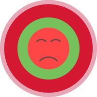 triste cara plano multi circulo icono vector