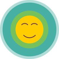 Smile Flat Multi Circle Icon vector