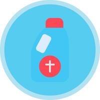 Detergent Flat Multi Circle Icon vector