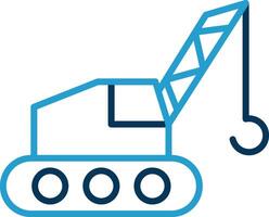 Crane Line Blue Two Color Icon vector