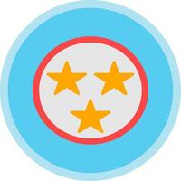 Stars Flat Multi Circle Icon vector