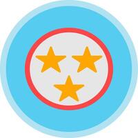 Stars Flat Multi Circle Icon vector