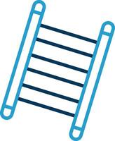 Step Ladder Line Blue Two Color Icon vector