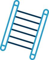 Step Ladder Line Blue Two Color Icon vector