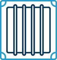 Jail Line Blue Two Color Icon vector