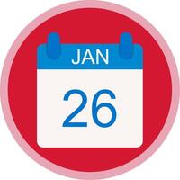 January Flat Multi Circle Icon vector