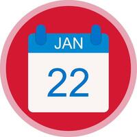 January Flat Multi Circle Icon vector