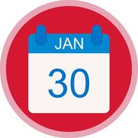 January Flat Multi Circle Icon vector