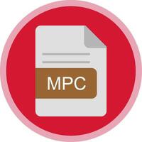 mpc archivo formato plano multi circulo icono vector