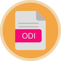 ODI File Format Flat Multi Circle Icon vector