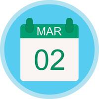 March Flat Multi Circle Icon vector