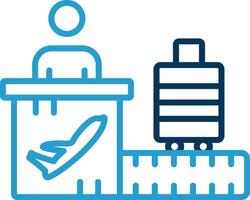 Airport Line Blue Two Color Icon vector