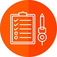 Check List Line Yellow White Icon vector