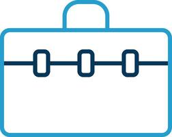 Suitcase Line Blue Two Color Icon vector