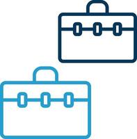 Suitcases Line Blue Two Color Icon vector