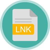 lnk archivo formato plano multi circulo icono vector