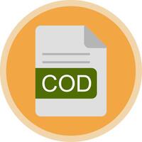 COD File Format Flat Multi Circle Icon vector