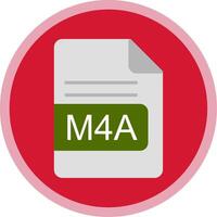 M4A File Format Flat Multi Circle Icon vector