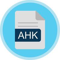 ahk archivo formato plano multi circulo icono vector