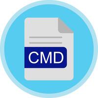 CMD File Format Flat Multi Circle Icon vector