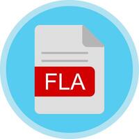 FLA File Format Flat Multi Circle Icon vector