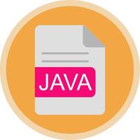 JAVA File Format Flat Multi Circle Icon vector