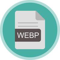 WEBP File Format Flat Multi Circle Icon vector