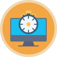 High Speed Communication Flat Multi Circle Icon vector