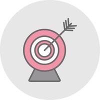 Target Line Filled Light Icon vector