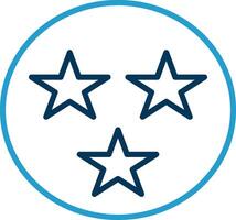 Stars Line Blue Two Color Icon vector