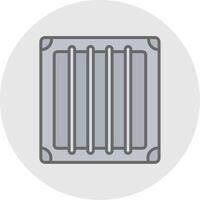 Jail Line Filled Light Icon vector