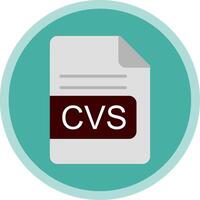 CVS File Format Flat Multi Circle Icon vector