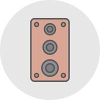 Speaker Line Filled Light Icon vector