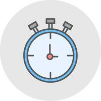 detener reloj línea lleno ligero icono vector