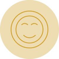 Smile Line Yellow Circle Icon vector