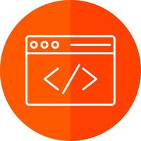 Coding Line Yellow White Icon vector