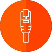 Ethernet Line Yellow White Icon vector