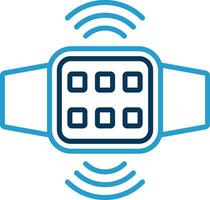 Connection Line Blue Two Color Icon vector
