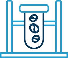 Quality Check Line Blue Two Color Icon vector