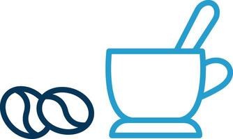 Coffee Line Blue Two Color Icon vector