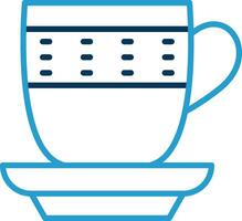 Cup Line Blue Two Color Icon vector