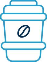 Latte Line Blue Two Color Icon vector