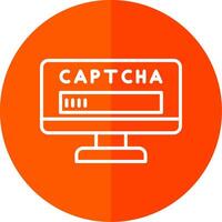 captcha línea amarillo blanco icono vector