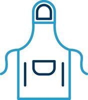 Apron Line Blue Two Color Icon vector