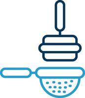 Tamping Line Blue Two Color Icon vector