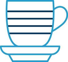 Cup Line Blue Two Color Icon vector